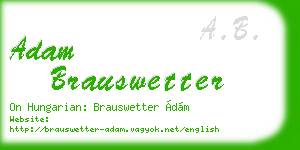 adam brauswetter business card